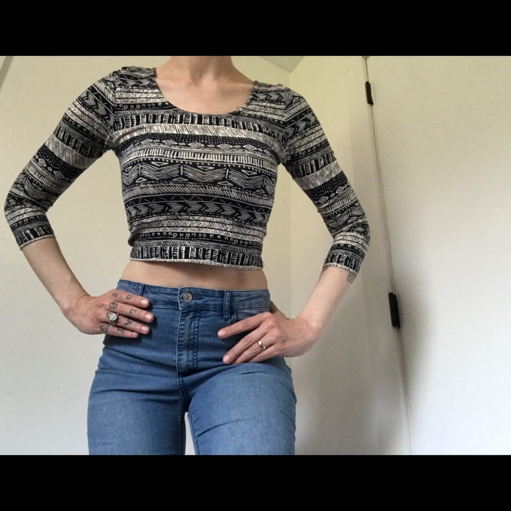 Forever 21 Safari Print Crop Top